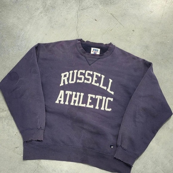 Russell Athletic Other - RARE Vintage Distressed faded Russell Athletic Purple navy crewneck sweatshirt